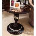 new classical antique living room hand carved solid wood silver foiled small round corner table
